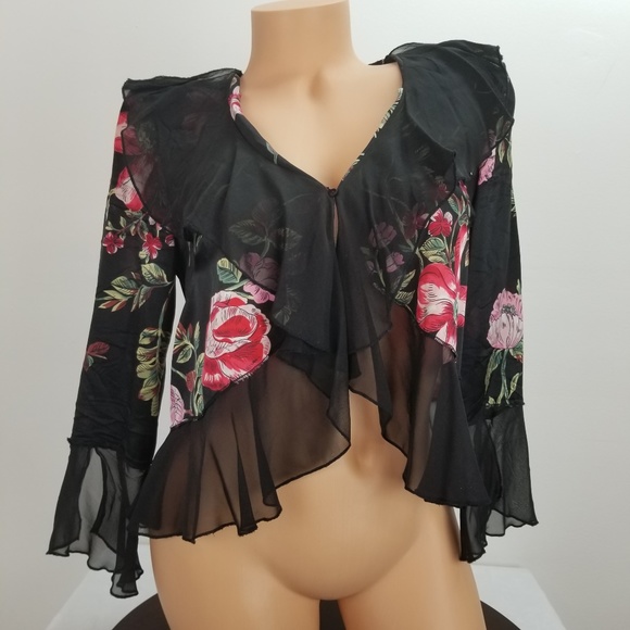 august silk Tops - 100% Silk August Silk Floral Top Intimate Apparel